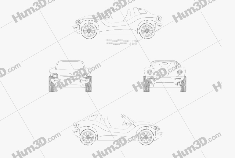 Volkswagen ID Buggy 2019 Чертеж
