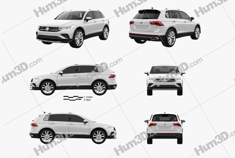 Volkswagen Tiguan eHybrid 2022 Blueprint Template