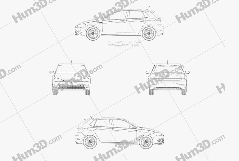 Volkswagen Polo R-Line 2022 蓝图