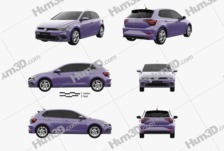 Volkswagen Polo AW Style 2022 Blueprint Template