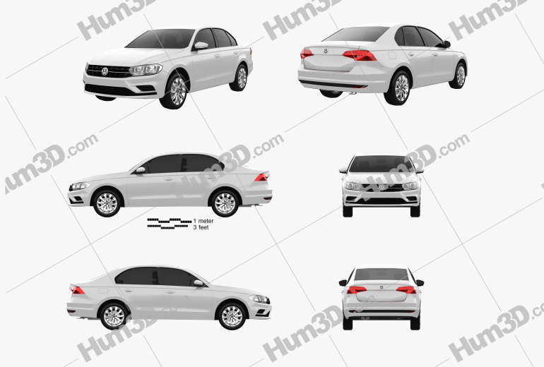 Volkswagen Bora Legend 2019 Blueprint Template
