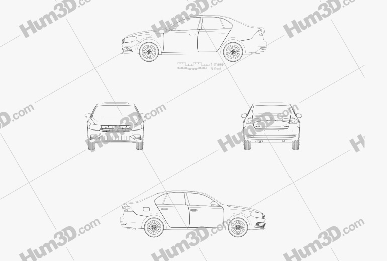 Volkswagen Bora Legend 2019 Blueprint