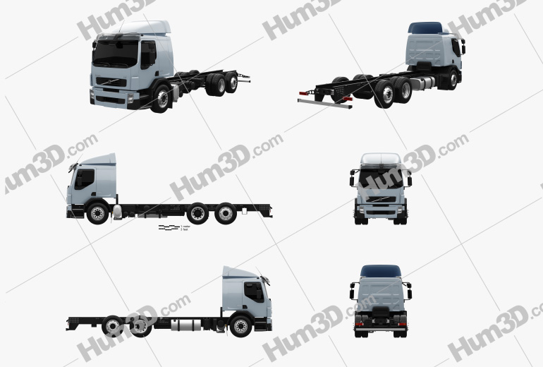 Volvo FE Chassis Truck 2014 Blueprint Template