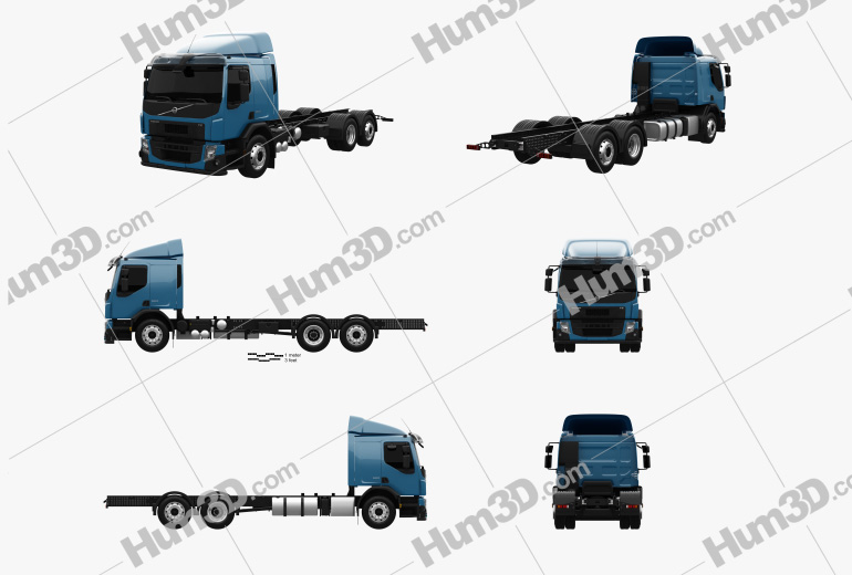 Volvo FE Chassis Truck 2016 Blueprint Template
