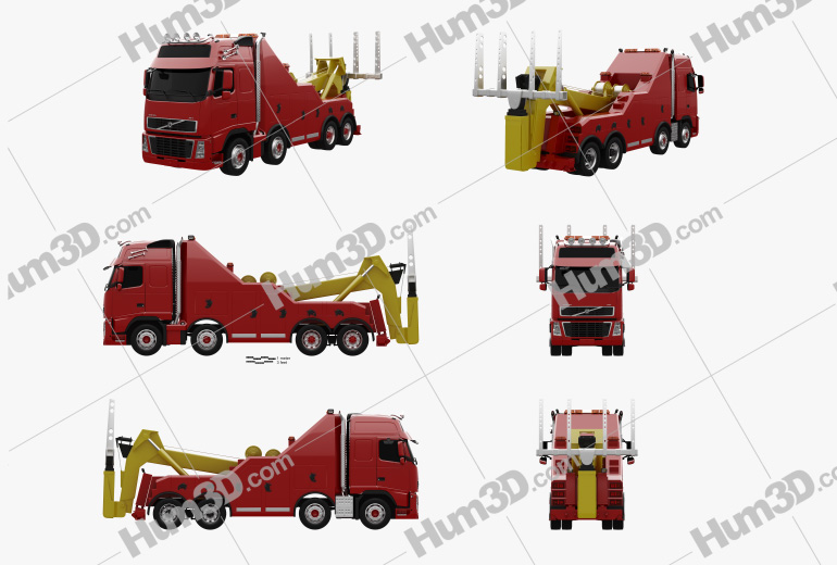 Volvo FH Tow Truck 2013 Blueprint Template