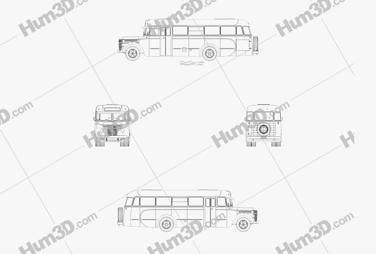 Volvo LV224 Bus 1953 蓝图
