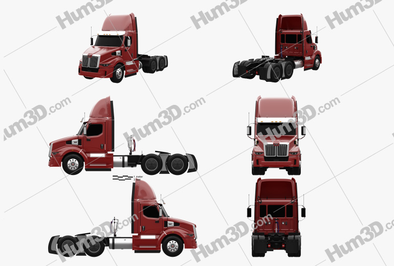 Western Star 57X Day Cab High Roof 2023 Blueprint Template
