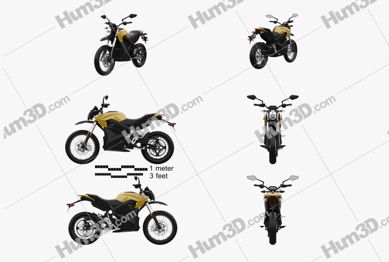 Zero Motorcycles DS ZF 2014 Blueprint Template