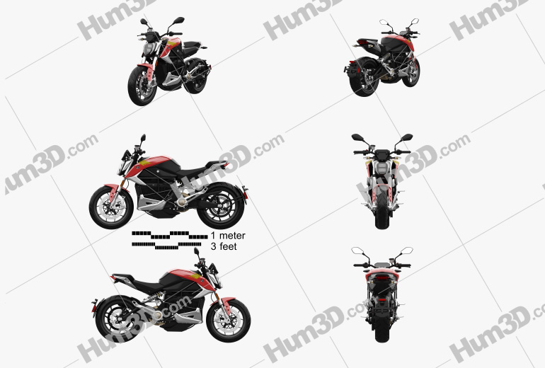 Zero Motorcycles SR-F 2022 Blueprint Template