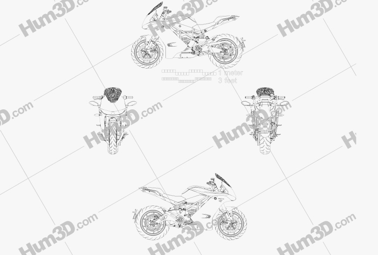 Zero Motorcycles SR S 2022 Креслення
