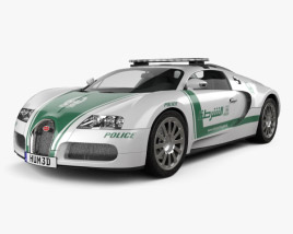 Bugatti Veyron 警察 Dubai 2015 3Dモデル