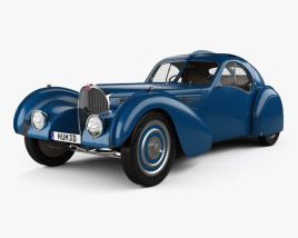Bugatti Type 57SC Atlantic with HQ interior 1936 3D model