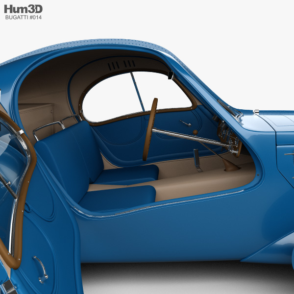 Bugatti Type 57sc Atlantic Con Interior 1936 Modelo 3d Descargar Vehículos On 2663