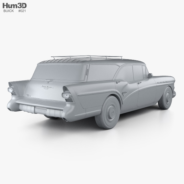 Buick Century Caballero wagon 1957 3D model - Download Vehicles on  3DModels.org