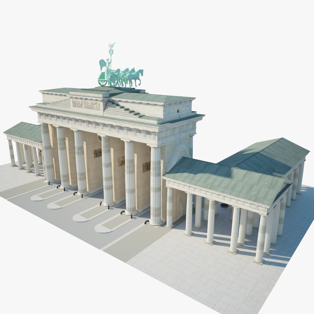 Brandenburg Gate 3D model - Download Architecture on