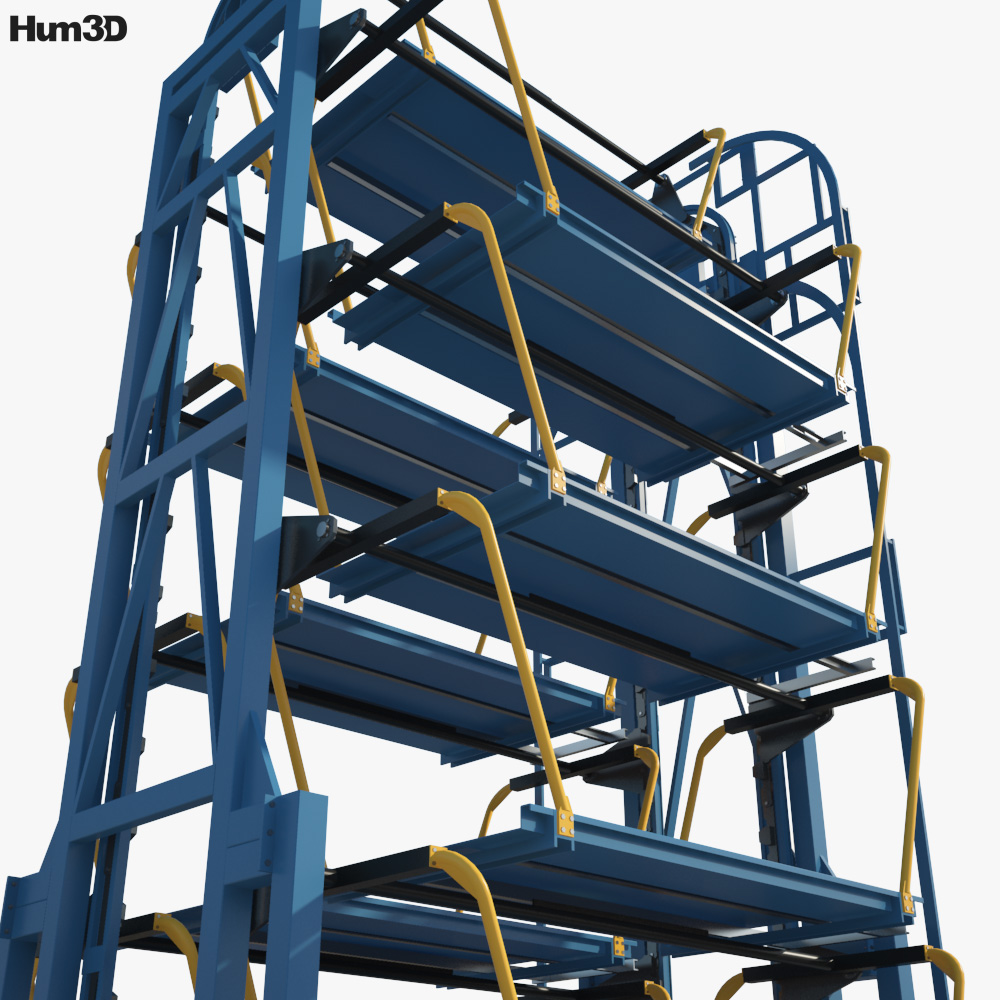 Sistema de estacionamento giratório vertical 3D model - Baixar Arquitectura  no