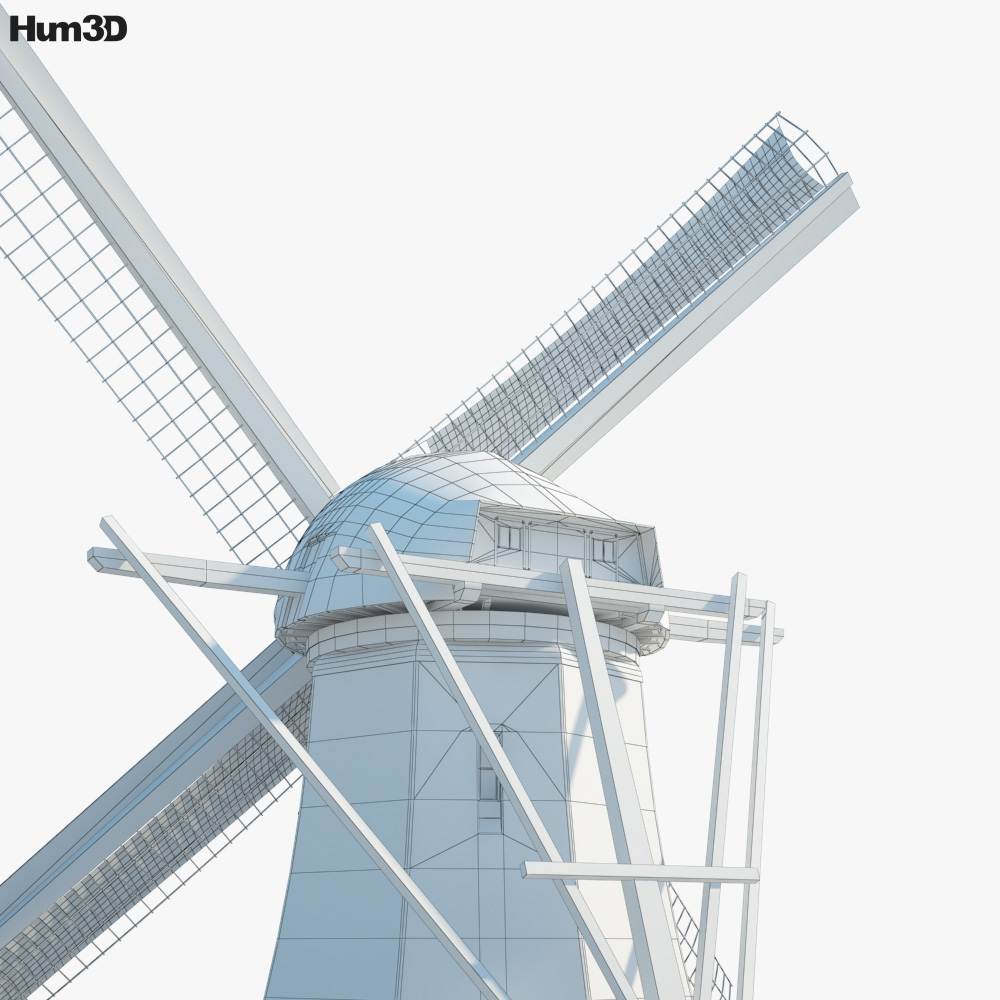 Desenho de moinho de vento 01 Modelo 3D $6 - .max .fbx .obj