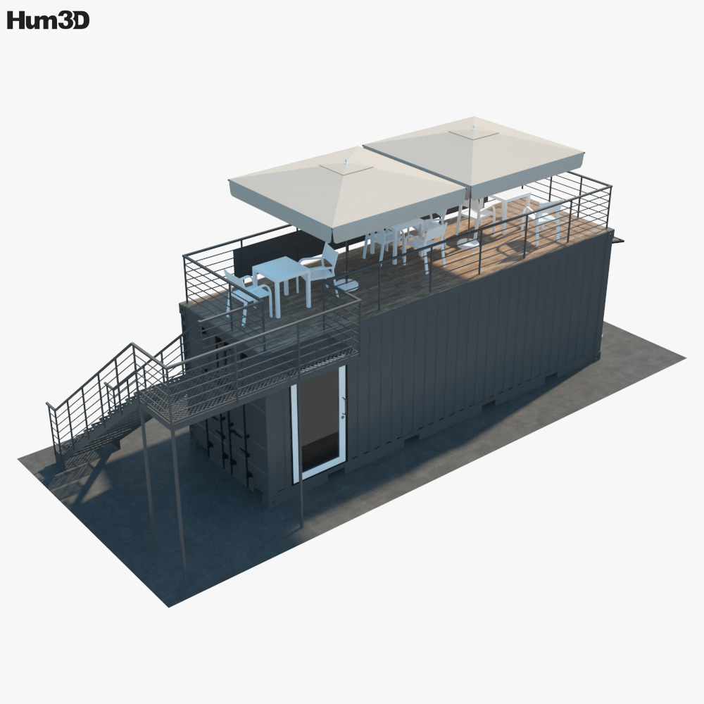 Container Restaurant - 3D Model by zyed
