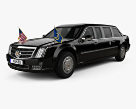 Cadillac US Presidential State Car with HQ interior 2020 3D model