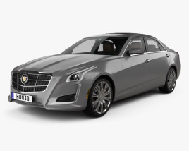 Cadillac CTS с детальным интерьером 2016 3D модель