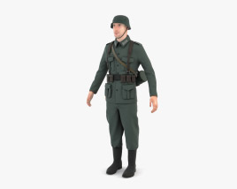 二战德国士兵 3D模型
