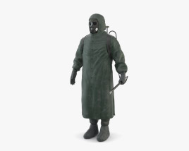 Защитный костюм ликвидатора Чернобыльской катастрофы 3D модель