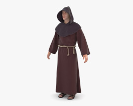Katholischer Mönch 3D-Modell