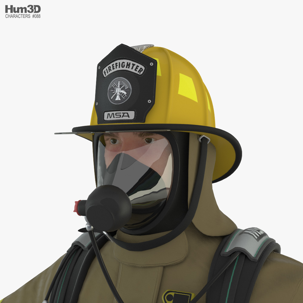 Rosto de bombeiro cartoon Modelo 3D $119 - .fbx .obj .max - Free3D