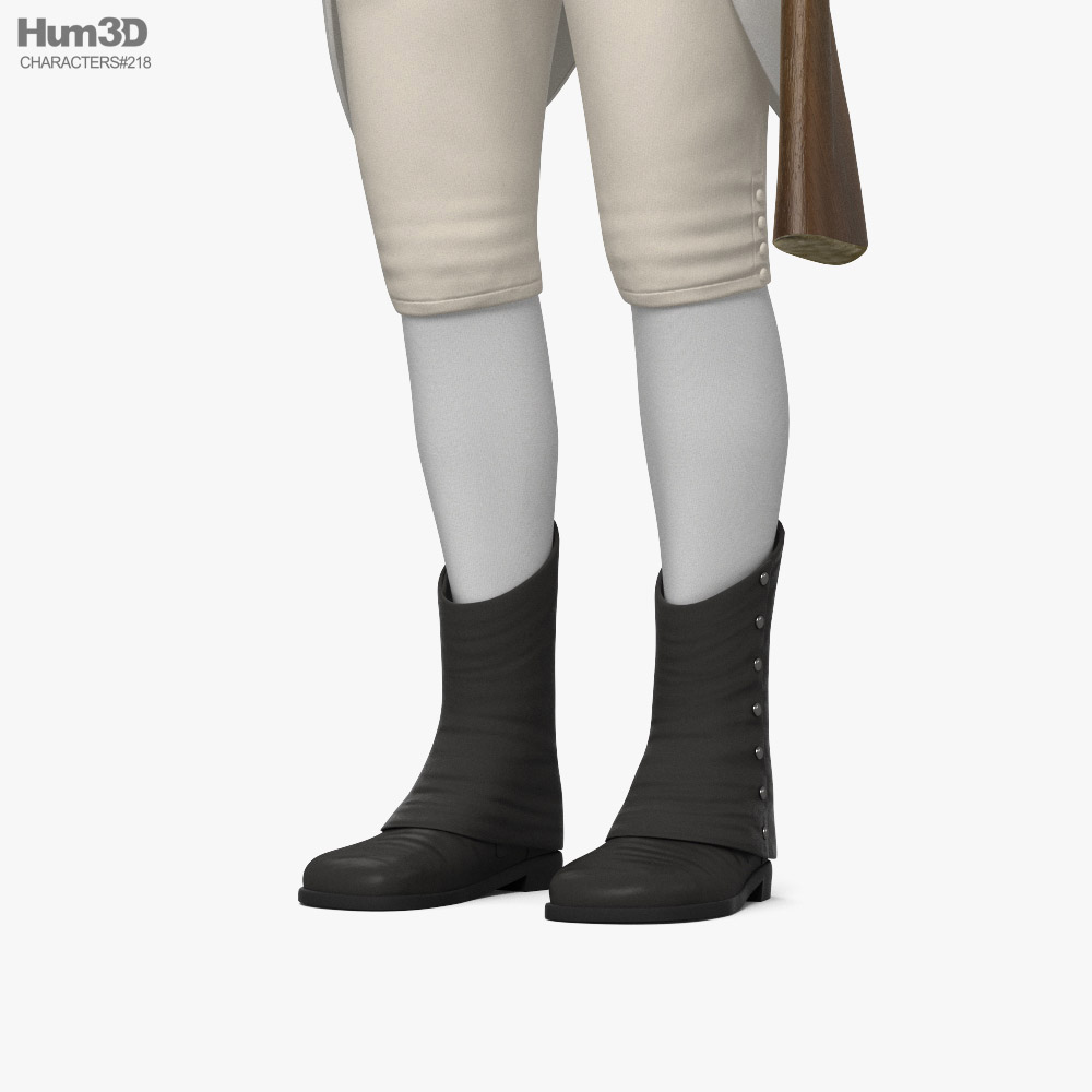 British Soldier 18th century 3D model - Download Characters on 3DModels.org