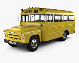 Chevrolet 4500 Школьный автобус 1956 3D модель