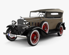 Chevrolet Confederate четырехдверный Phaeton 1932 3D модель