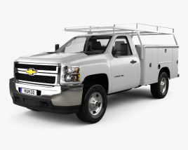 Chevrolet Silverado 2500HD Work Truck avec Intérieur 2015 Modèle 3D