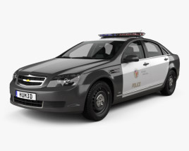 Chevrolet Caprice Polícia com interior 2019 Modelo 3d