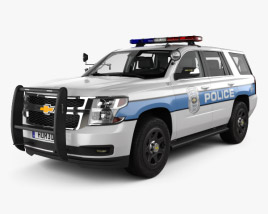 Chevrolet Tahoe Police with HQ interior 2017 3D model