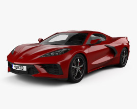 Chevrolet Corvette Stingray with HQ interior and engine 2023 3D model