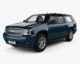 Chevrolet Suburban LTZ with HQ interior and engine 2017 3D model