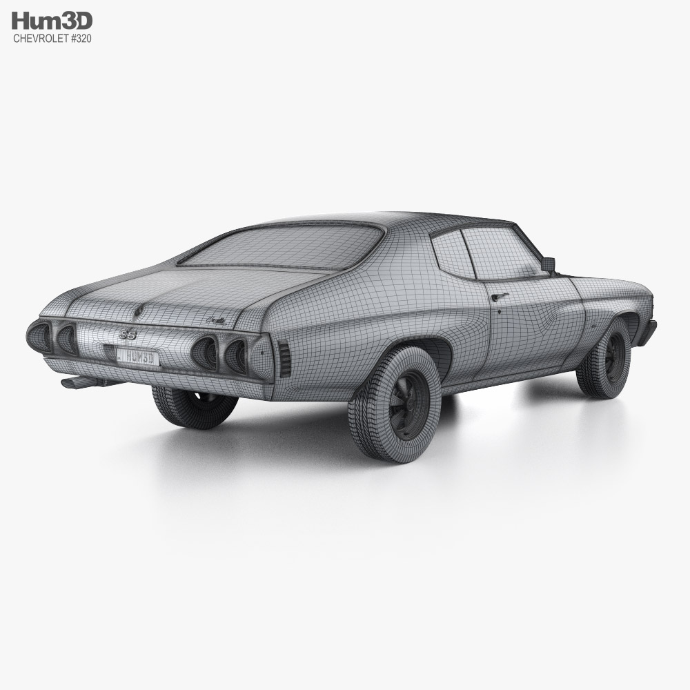 Chevrolet Chevelle SS 454 ハードトップ クーペ 1974 3Dモデル - ダウンロード Sports car on  3DModels.org