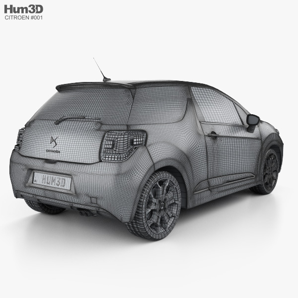 Citroen DS3 2011 3D model - Download Vehicles on