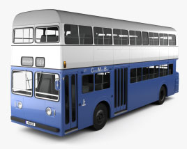 Daimler Fleetline CRG6 2층 버스 1965 3D 모델 