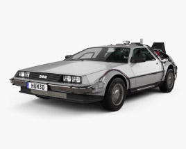 Back to the Future DeLorean car 3D model
