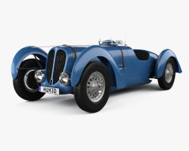 Delahaye 135C with HQ interior and engine 1940 3D model