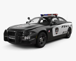 Dodge Charger Police with HQ interior 2017 3D model