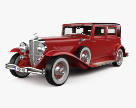 Duesenberg Model J Willoughby Limousine with HQ interior and engine 1934 3D model