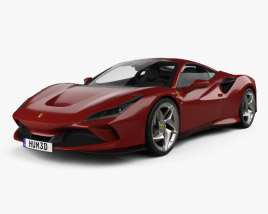 Ferrari F8 Tributo with HQ interior 2019 3D model