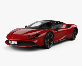 Ferrari SF90 Stradale with HQ interior and engine 2020 3D model