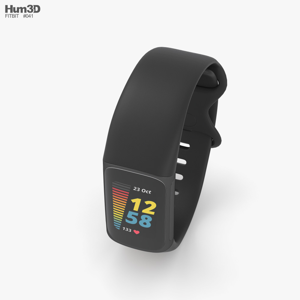 Fitbit Charge 5 Black 3D model download