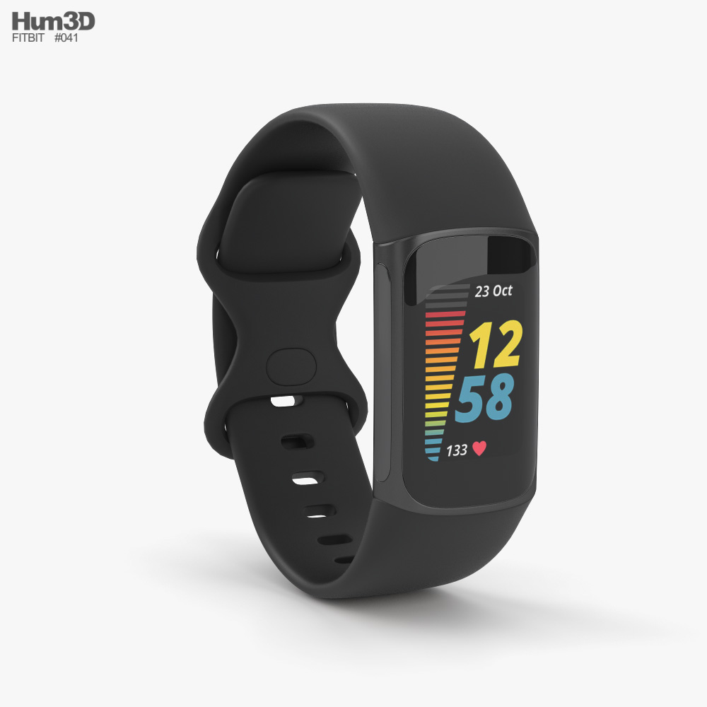 Fitbit Charge 5 Black 3D model download