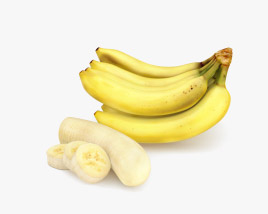 Гроздь бананов 3D модель