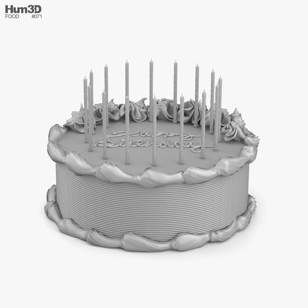 3D Birthday Cake 02 Cartoon Model - TurboSquid 1719582