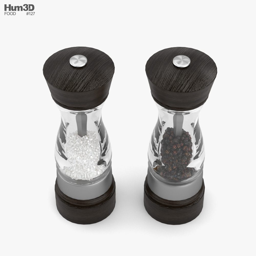 Salt / Pepper Shakers Low-Poly 3d Model - Blender Market